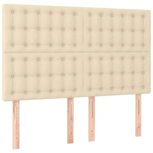 prix de gros VidaXL Têtes De Lit 4 Pcs Crème 72x5x78/88 Cm Tissu 9