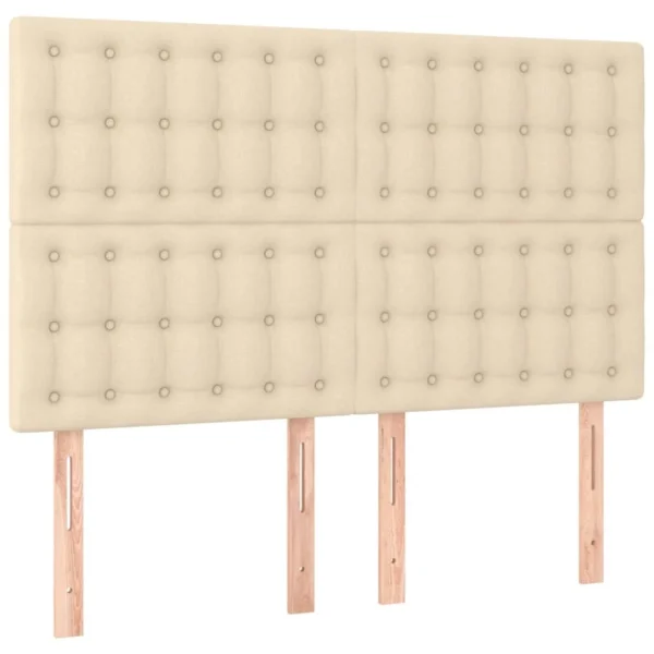 prix de gros VidaXL Têtes De Lit 4 Pcs Crème 72x5x78/88 Cm Tissu 3