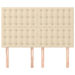 prix de gros VidaXL Têtes De Lit 4 Pcs Crème 72x5x78/88 Cm Tissu 11