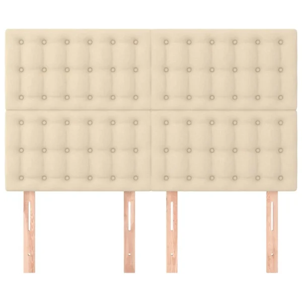 prix de gros VidaXL Têtes De Lit 4 Pcs Crème 72x5x78/88 Cm Tissu 4
