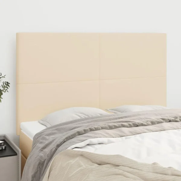 prix le plus bas VidaXL Têtes De Lit 4 Pcs Crème 72x5x78/88 Cm Tissu 1