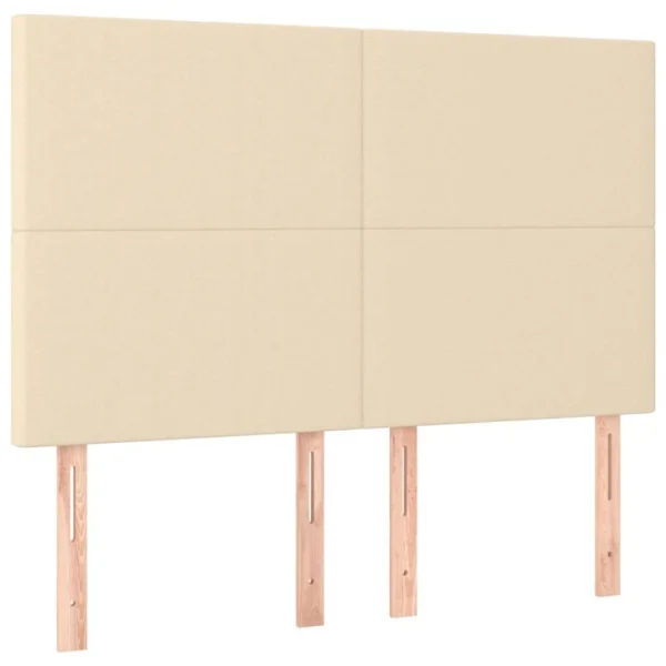 prix le plus bas VidaXL Têtes De Lit 4 Pcs Crème 72x5x78/88 Cm Tissu 3