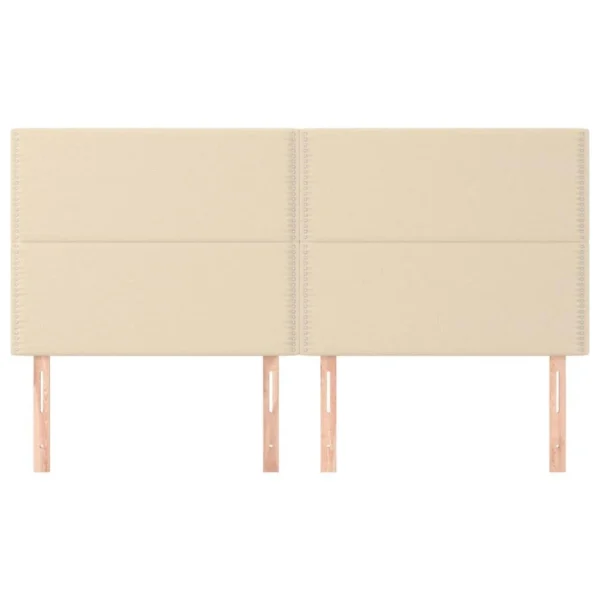 VidaXL Têtes De Lit 4 Pcs Crème 80x5x78/88 Cm Tissu à prix très bas 4