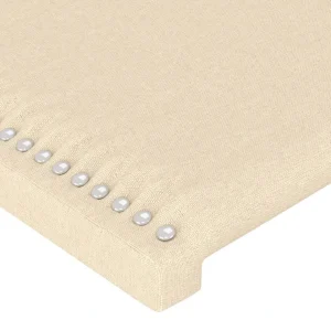 VidaXL Têtes De Lit 4 Pcs Crème 80x5x78/88 Cm Tissu à prix très bas 13