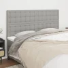 achetez pas cher VidaXL Têtes De Lit 4 Pcs Gris Clair 100x5x78/88 Cm Tissu 17