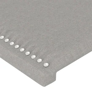VidaXL Têtes De Lit 4 Pcs Gris Clair 100x5x78/88 Cm Tissu boutique pas cher 13