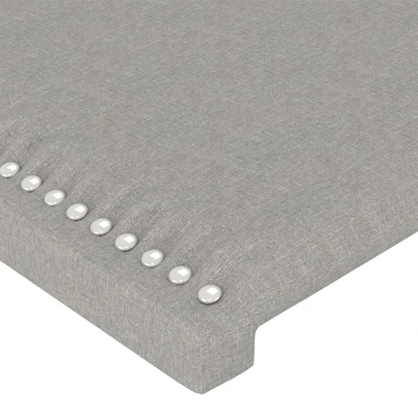 VidaXL Têtes De Lit 4 Pcs Gris Clair 100x5x78/88 Cm Tissu boutique pas cher 5