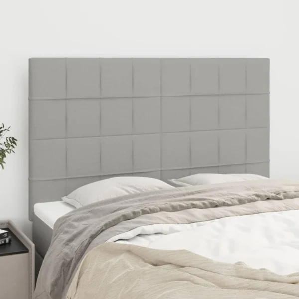 VidaXL Têtes De Lit 4 Pcs Gris Clair 72x5x78/88 Cm Tissu magasin 1