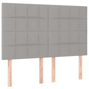 VidaXL Têtes De Lit 4 Pcs Gris Clair 72x5x78/88 Cm Tissu magasin 9