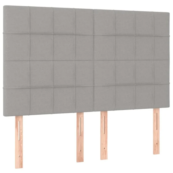 VidaXL Têtes De Lit 4 Pcs Gris Clair 72x5x78/88 Cm Tissu magasin 3