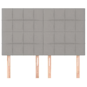 VidaXL Têtes De Lit 4 Pcs Gris Clair 72x5x78/88 Cm Tissu magasin 11