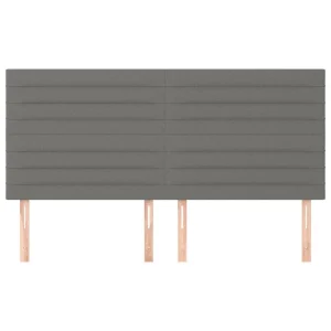 boutique en ligne VidaXL Têtes De Lit 4 Pcs Gris Foncé 100x5x78/88 Cm Tissu 11