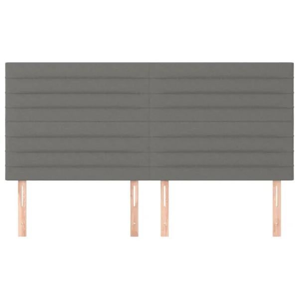 boutique en ligne VidaXL Têtes De Lit 4 Pcs Gris Foncé 100x5x78/88 Cm Tissu 4