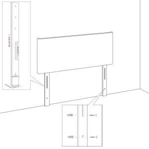VidaXL Têtes De Lit 4 Pcs Marron 72x5x78/88 Cm Similicuir pas cher 15