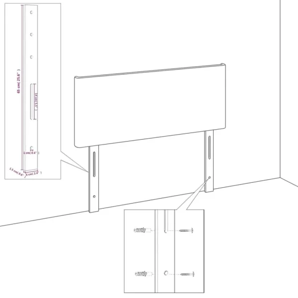 VidaXL Têtes De Lit 4 Pcs Marron 72x5x78/88 Cm Similicuir pas cher 6