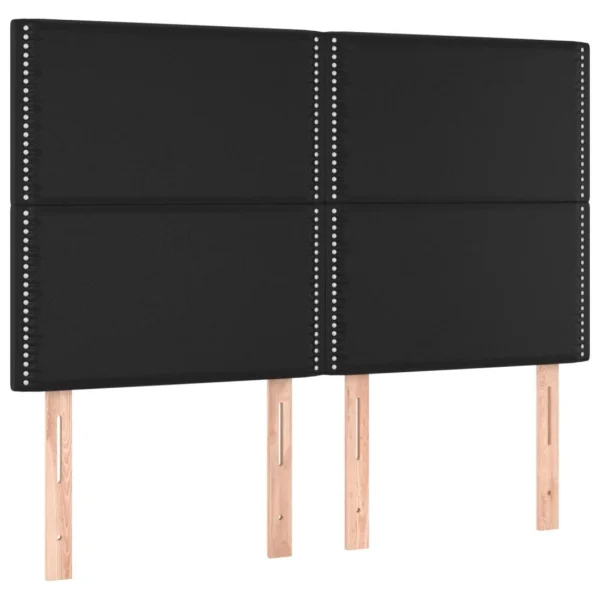 magasin paris VidaXL Têtes De Lit 4 Pcs Noir 72x5x78/88 Cm Similicuir 3