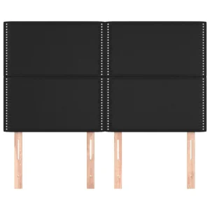 magasin paris VidaXL Têtes De Lit 4 Pcs Noir 72x5x78/88 Cm Similicuir 11