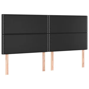 acheter VidaXL Têtes De Lit 4 Pcs Noir 90x5x78/88 Cm Similicuir 9