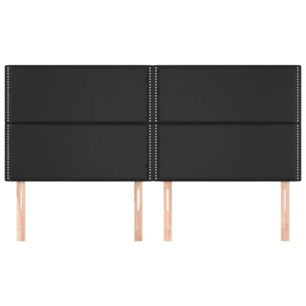 acheter VidaXL Têtes De Lit 4 Pcs Noir 90x5x78/88 Cm Similicuir 4