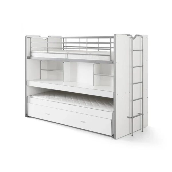 prix pas cher Vipack BONNY Lits Superposés 2 Couchages Compact 80 Blanc 1